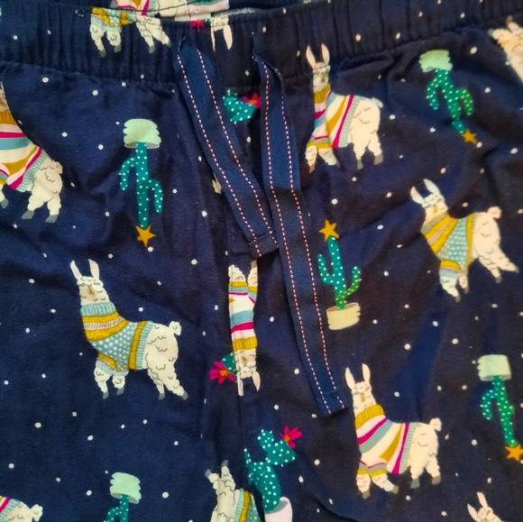 Old Navy Flannel Holiday PJ'S, Size XL, Llama + Cactus Pattern - Picture 3 of 6